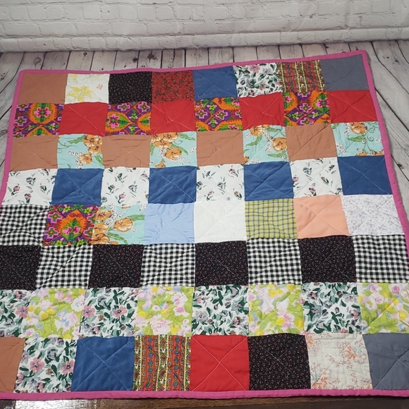 Vintage Other - VINTAGE PATCHWORK FESTIVAL PICNIC BLANKET